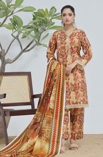Designer Cotton Lawn 3 Pcs Unstitched Printed Collection 2024 - DL-161