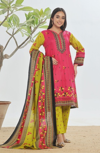 Designer Cotton Lawn 3 Pcs Unstitched Printed Collection 2024 - DL-152