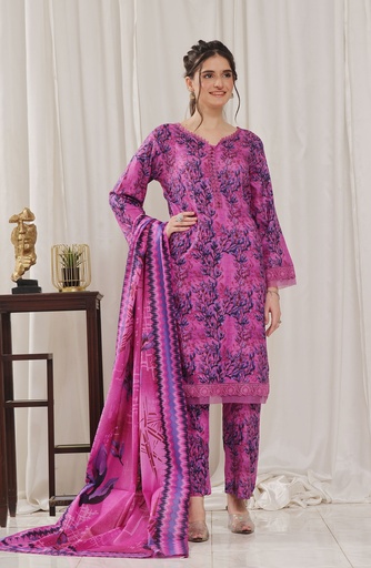 Designer Cotton Lawn 3 Pcs Unstitched Printed Collection 2024 - DL-132