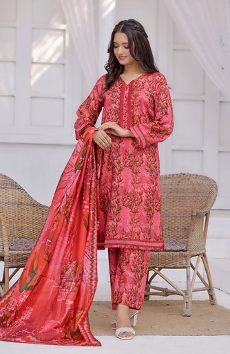 Designer Cotton Lawn 3 Pcs Unstitched Printed Collection 2024 - DL-099