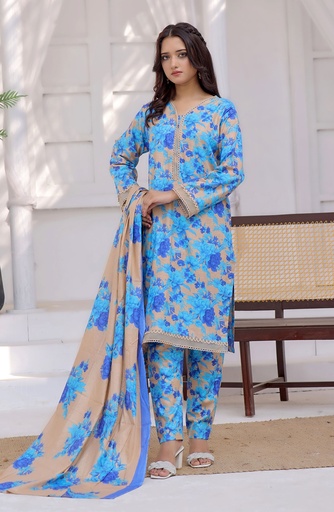 Designer Cotton Lawn 3 Pcs Unstitched Printed Collection 2024 - DL-093