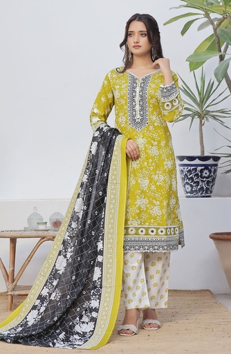 Designer Cotton Lawn 3 Pcs Unstitched Printed Collection 2024 - DL-143