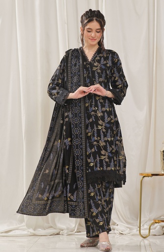 Designer Cotton Lawn 3 Pcs Unstitched Printed Collection 2024 - DL-122