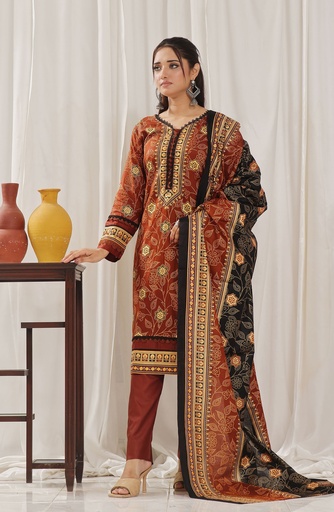 Designer Cotton Lawn 3 Pcs Unstitched Printed Collection 2024 - DL-118