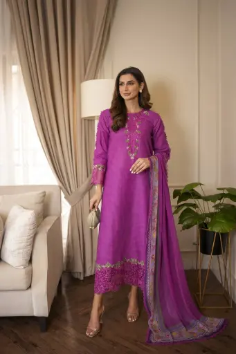Saadia Asad - Noor Eid Luxe Printedkari Collection '25 D-1A