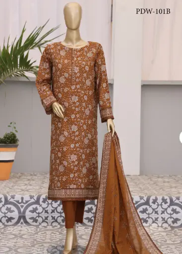 HZ - Premium Dailywear 3Pc Printed Collection PDW-101B