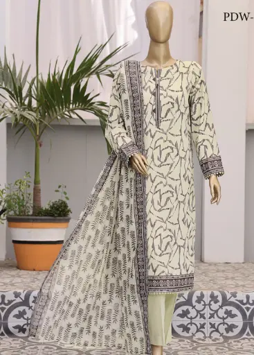 HZ - Premium Dailywear 3Pc Printed Collection PDW-104B
