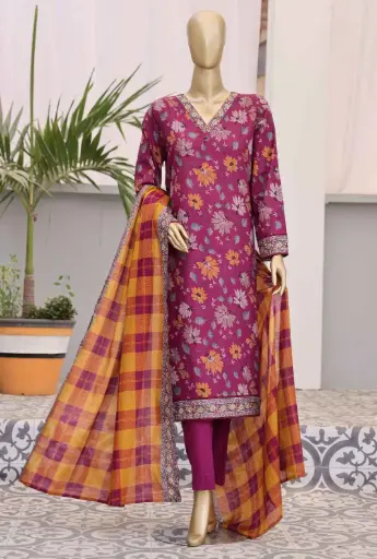 HZ - Premium Dailywear 3Pc Printed Collection PDW-105A
