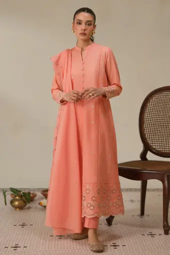 Cross Stitch - Chikankari Collection Design 02 Coral Haze