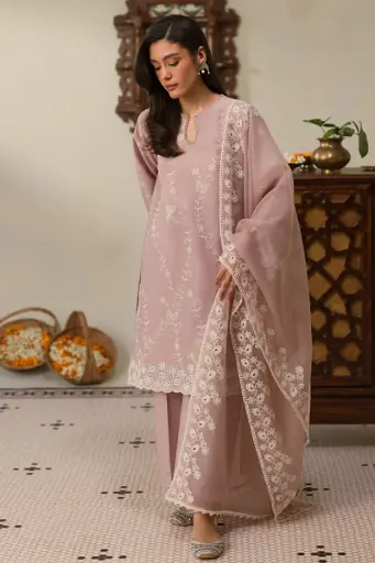 Cross Stitch - Chikankari Collection Design 03 Mauve Glam