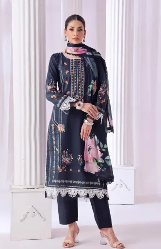 Alzohaib - Colors Digital Printed Lawn Vol-6 D-01