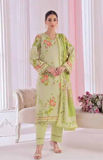 Alzohaib - Colors Digital Printed Lawn Vol-6 D-03
