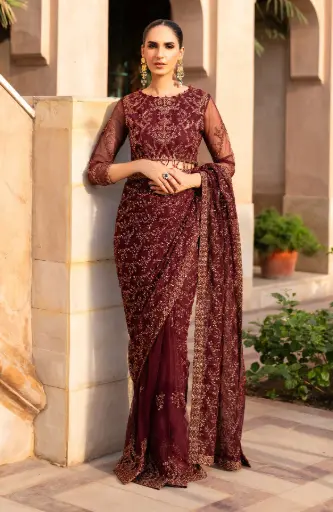 Zarif - Sahiba Embroidered Net SBA-01 Elif