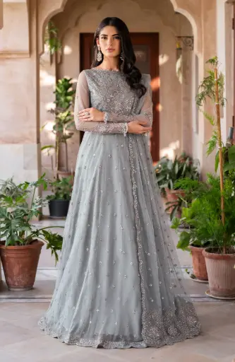Zarif - Sahiba Embroidered Net SBA-04 Yasmin