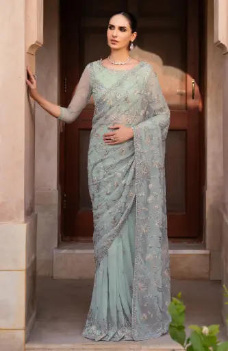 Zarif - Sahiba Embroidered Net SBA-06 Inees
