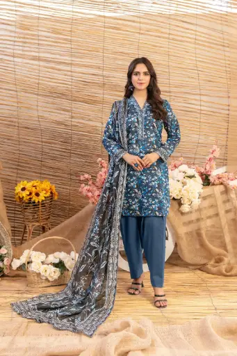 Tawakkal - Mylah Lawn Digital Printed Dupatta D-2028