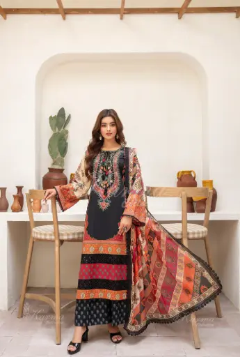 Karma Collection - Aaina Vol-II KC-1502 Multi Black