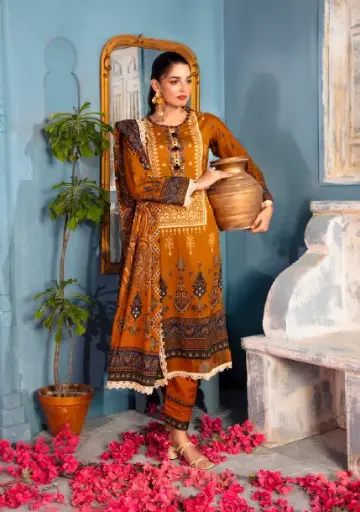 Gul Adhar - Rang E Haya 3Pc Printed - 07