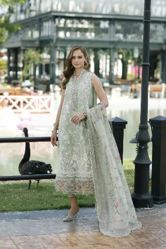 Saadia Asad - Noor Eid Handwork Schiffli Laserkari D5