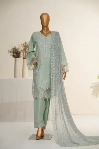 Maria Fabrics - Meher 3Pc Luxury Cotton - Sohana